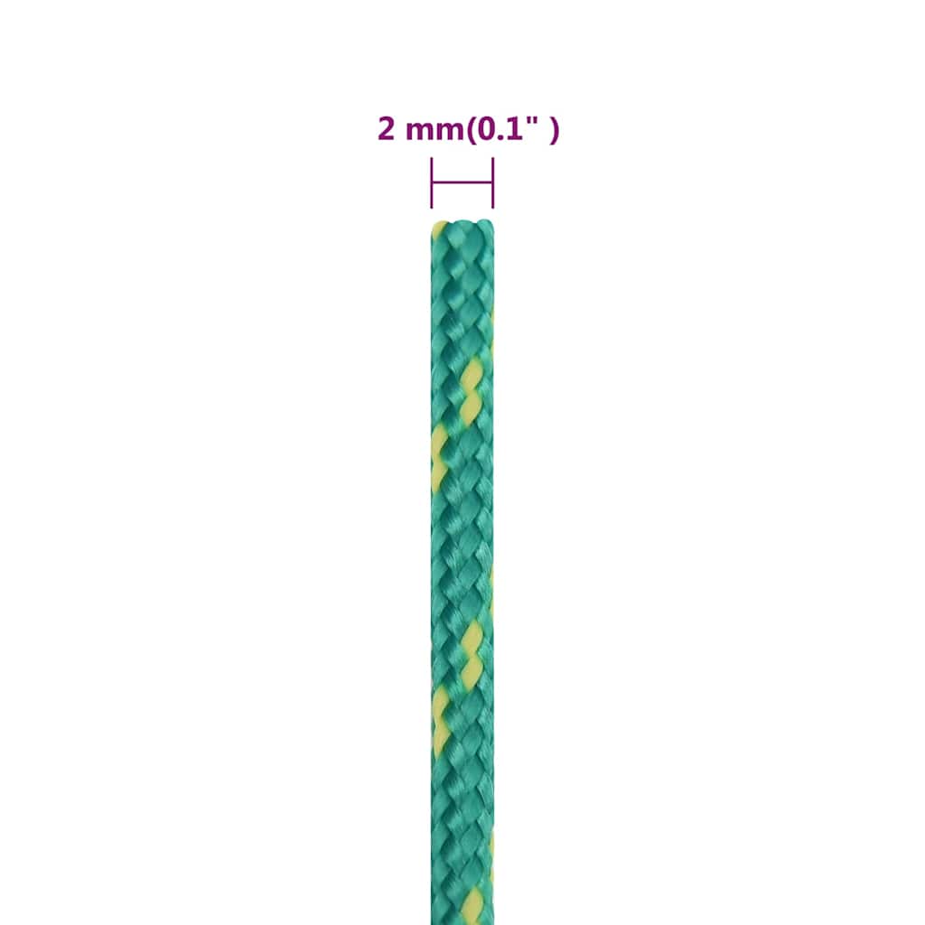 Boat Rope Green 2 mm 500 m Polypropylene