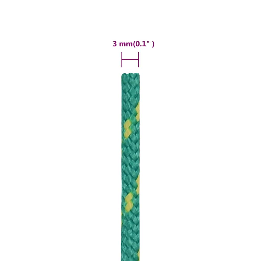 Boat Rope Green 3 mm 250 m Polypropylene