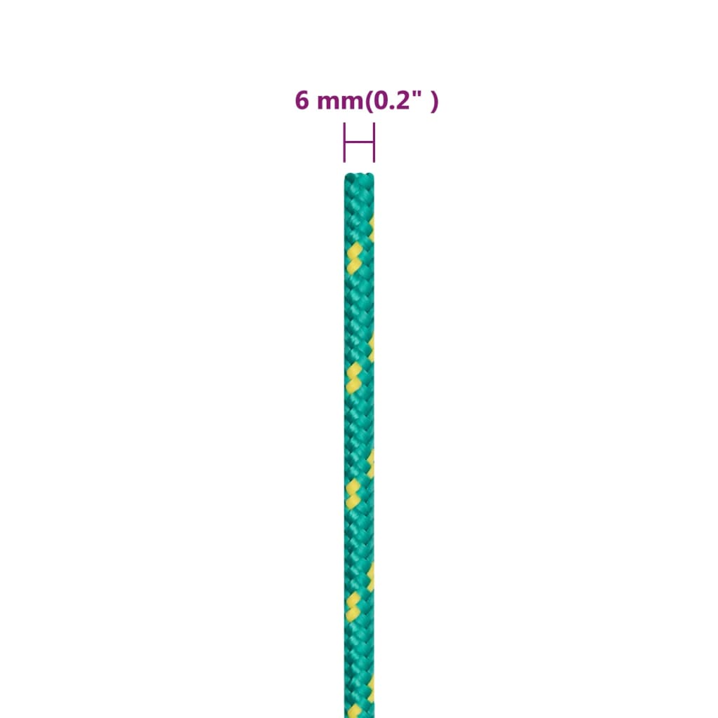 Boat Rope Green 6 mm 250 m Polypropylene