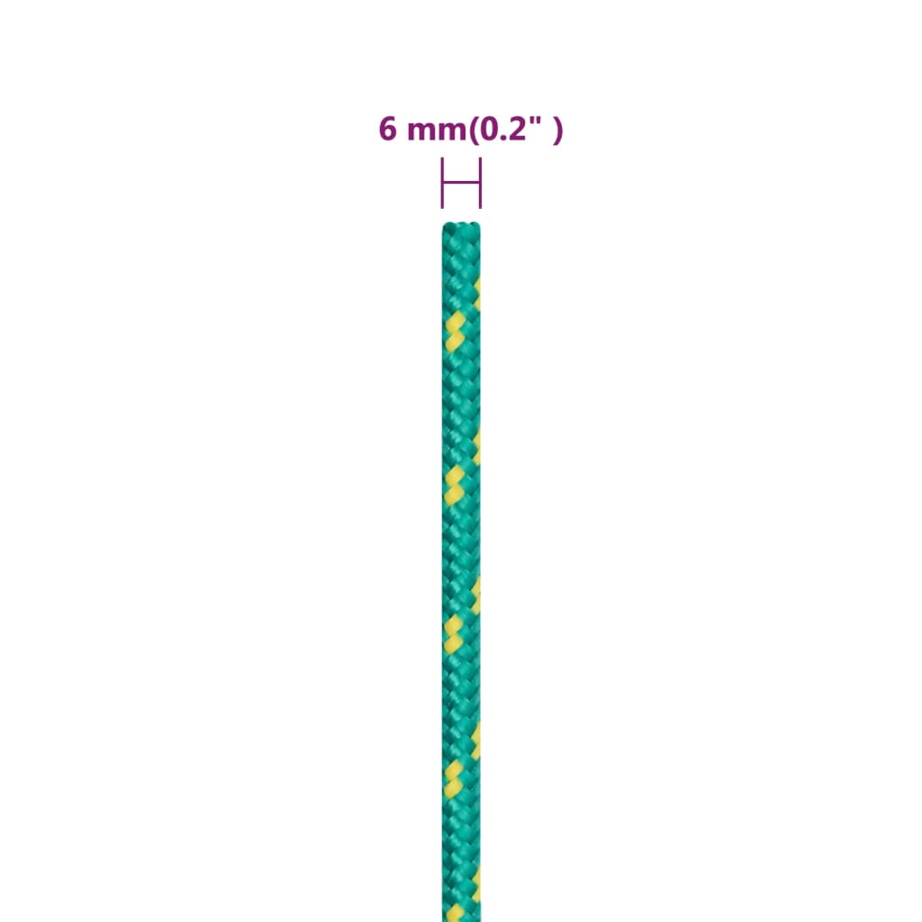 Boat Rope Green 6 mm 500 m Polypropylene