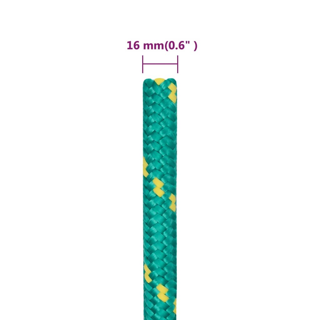 Boat Rope Green 16 mm 25 m Polypropylene