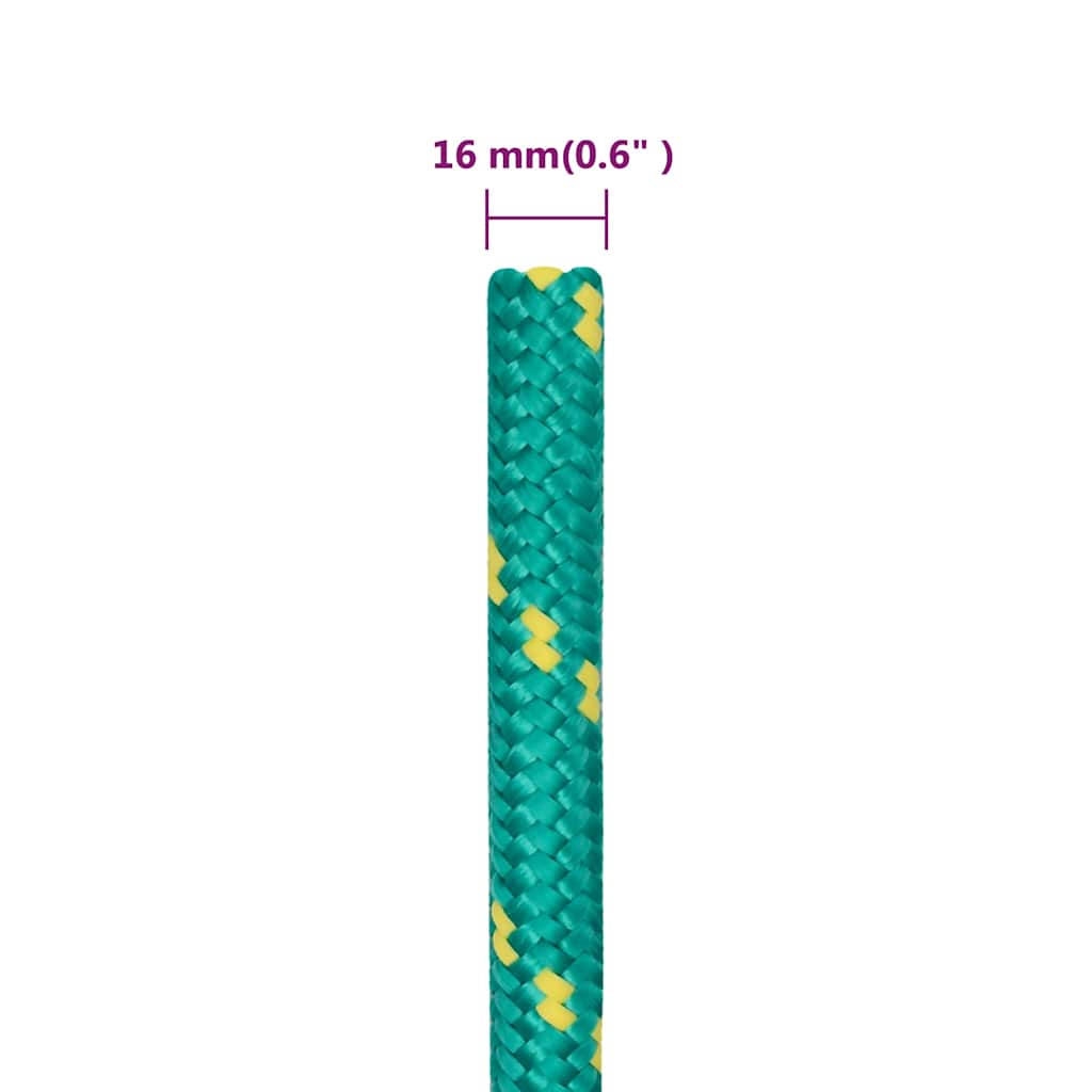 Boat Rope Green 16 mm 100 m Polypropylene