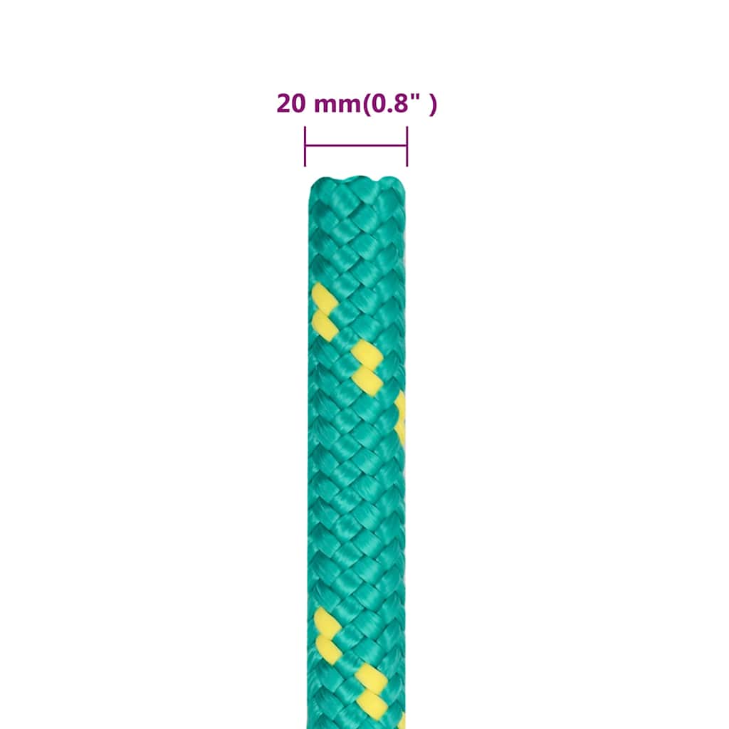 Boat Rope Green 20 mm 25 m Polypropylene