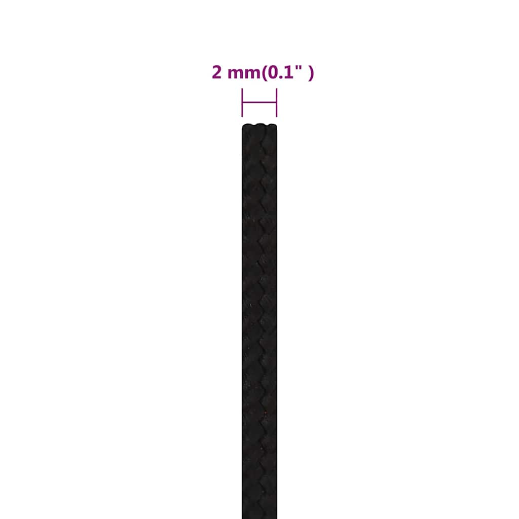Work Rope Black 2 mm 100 m Polyester