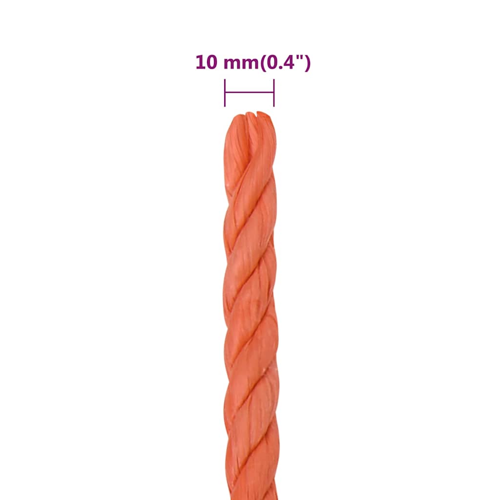 Work Rope Orange 10 mm 25 m Polypropylene
