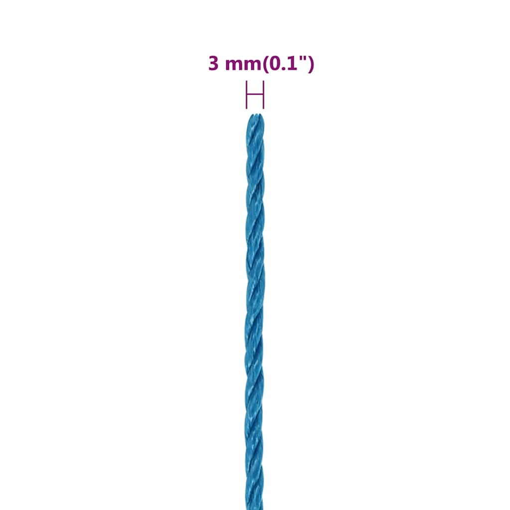Work Rope Blue 3 mm 25 m Polypropylene
