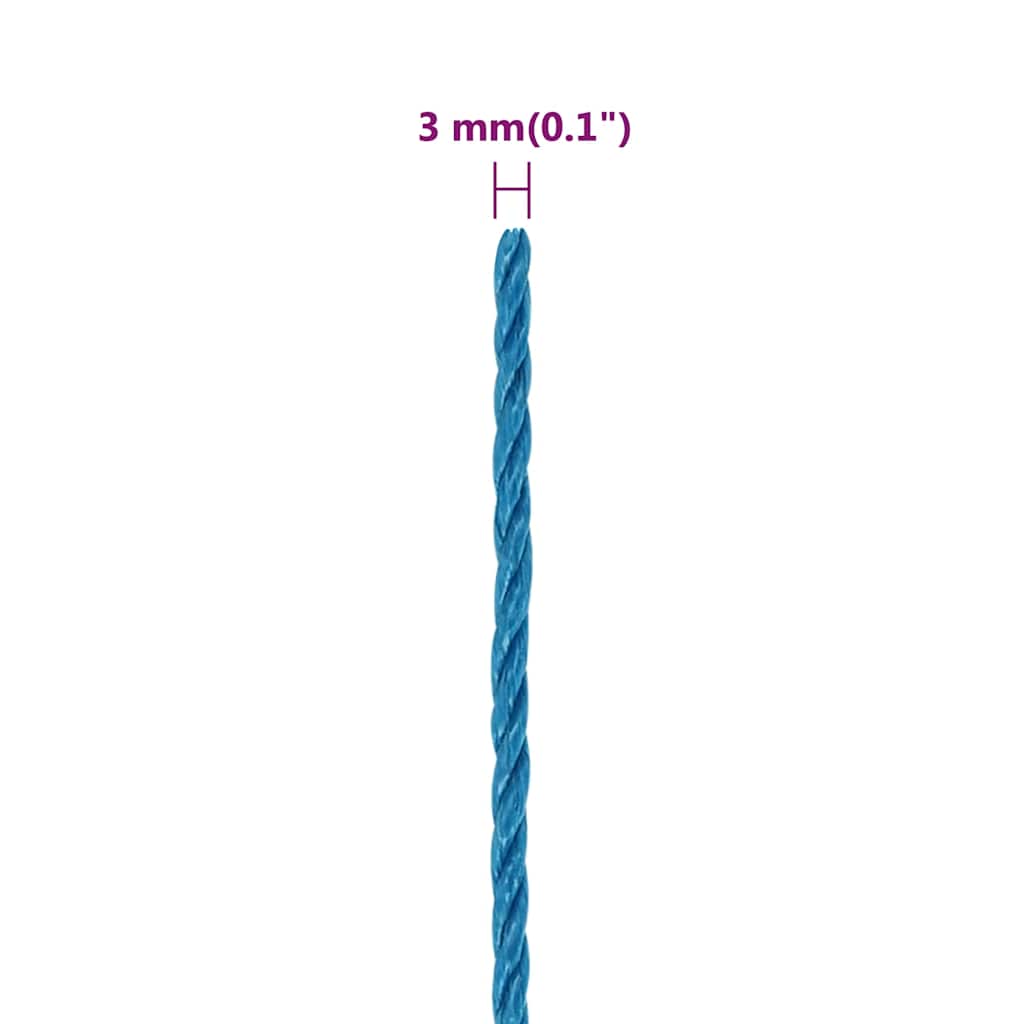 Work Rope Blue 3 mm 500 m Polypropylene