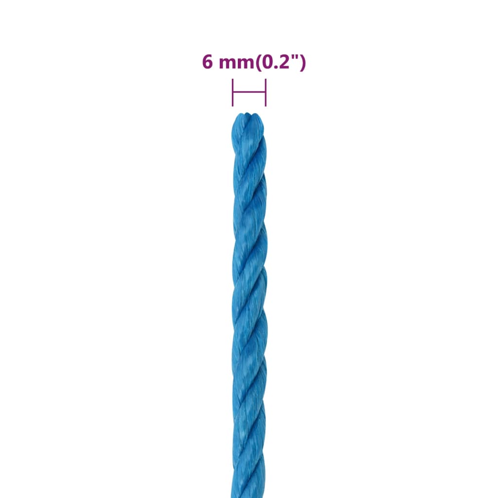 Work Rope Blue 6 mm 50 m Polypropylene