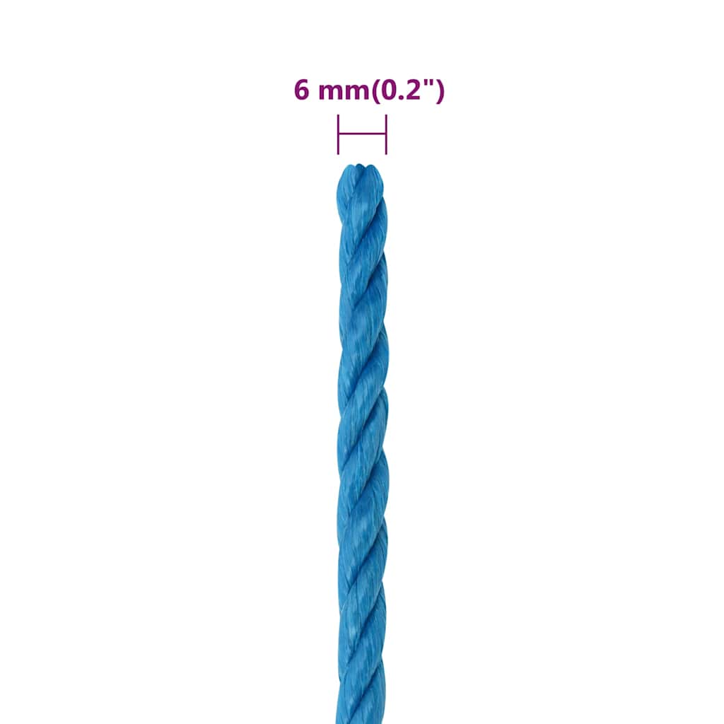 Work Rope Blue 6 mm 100 m Polypropylene
