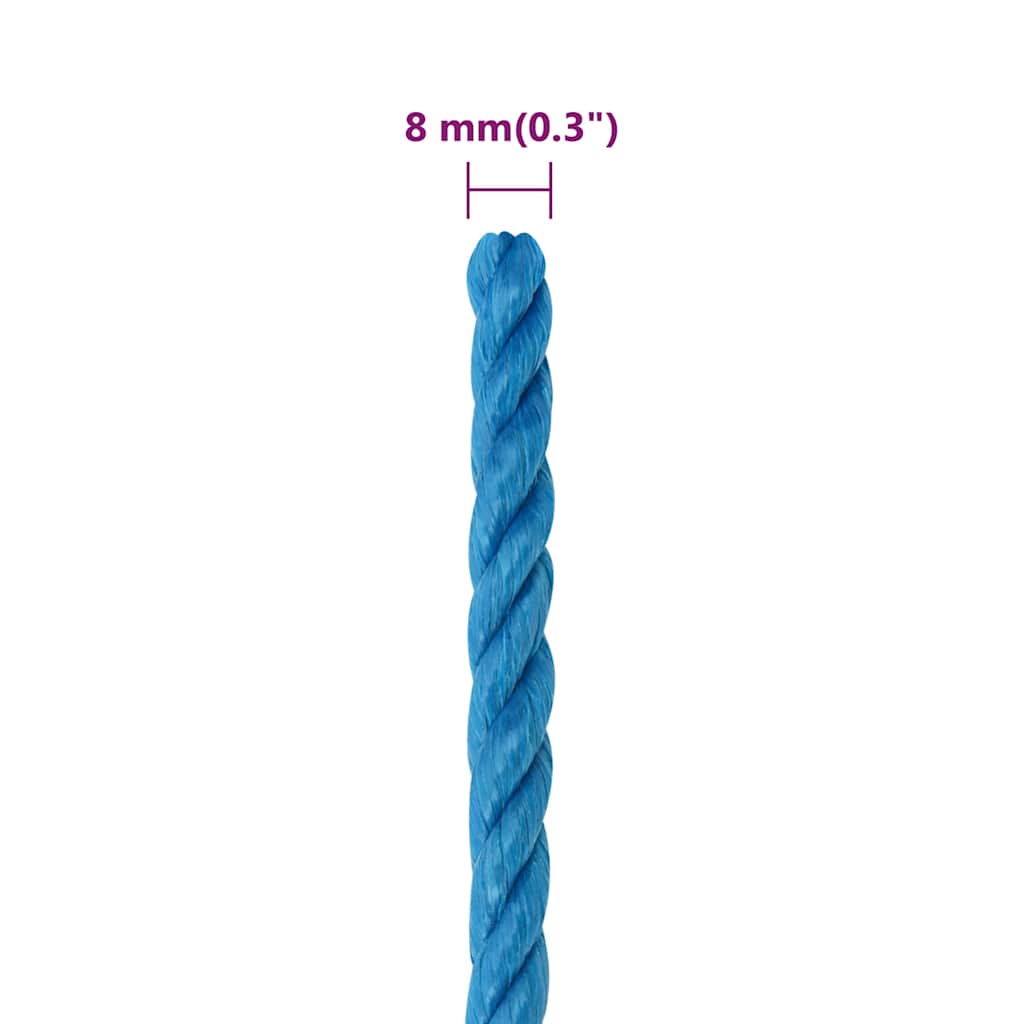 Work Rope Blue 8 mm 50 m Polypropylene