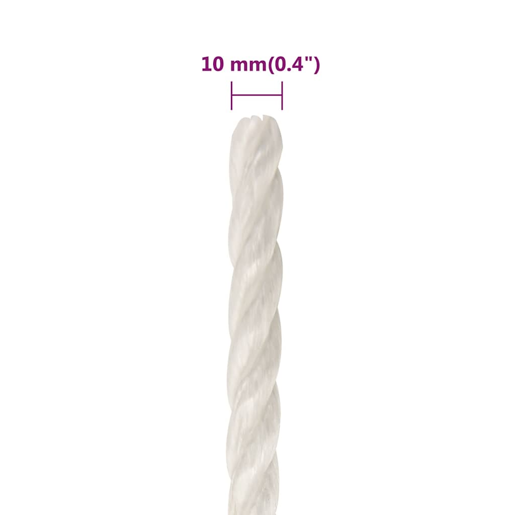 Work Rope White 10 mm 250 m Polypropylene