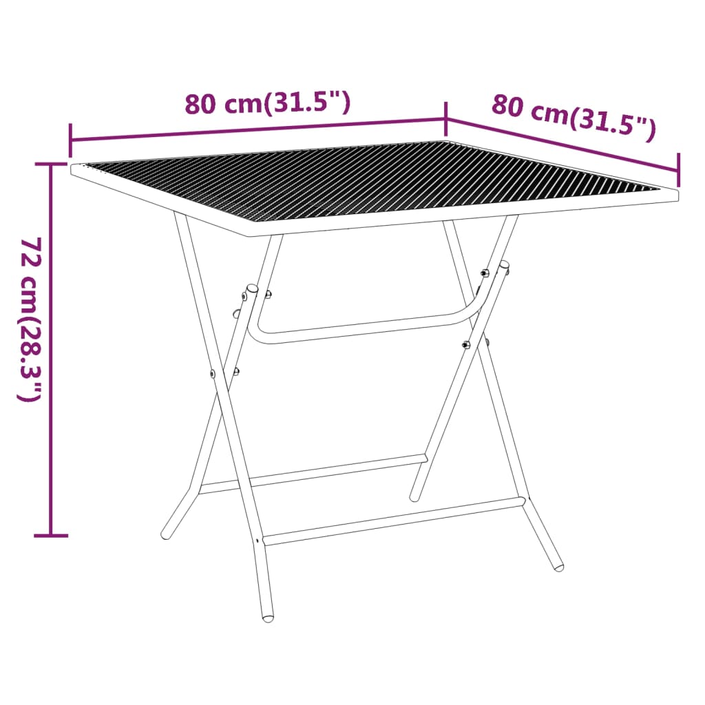 Garden Dining Set | Anthracite | Expanded metal mesh with e-coating