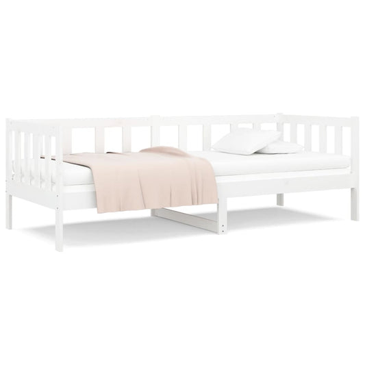 Day Bed without Mattress White 80x200cm Solid Wood Pine