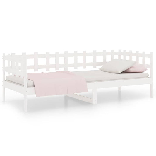 Day Bed without Mattress White 90x200 cm Solid Wood Pine