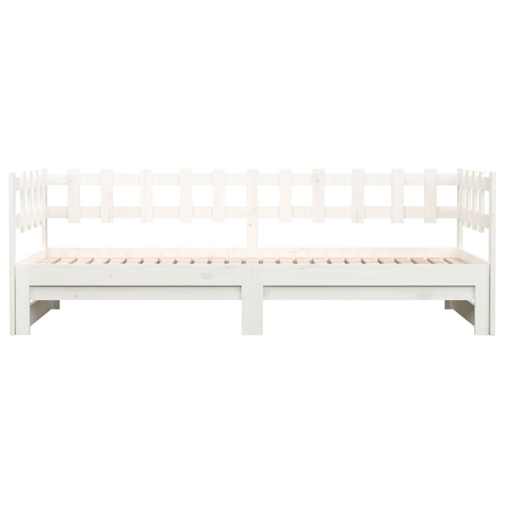 Day Bed | White | Solid pine wood | Fits two 90x190 cm mattresses