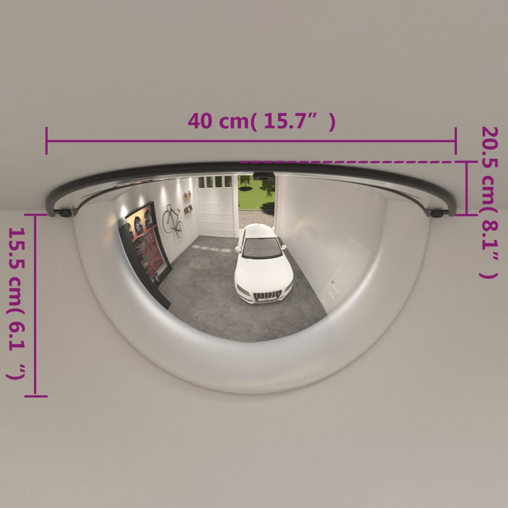 Half Domed Traffic Mirrors 2 pcs Ø40 cm Acrylic