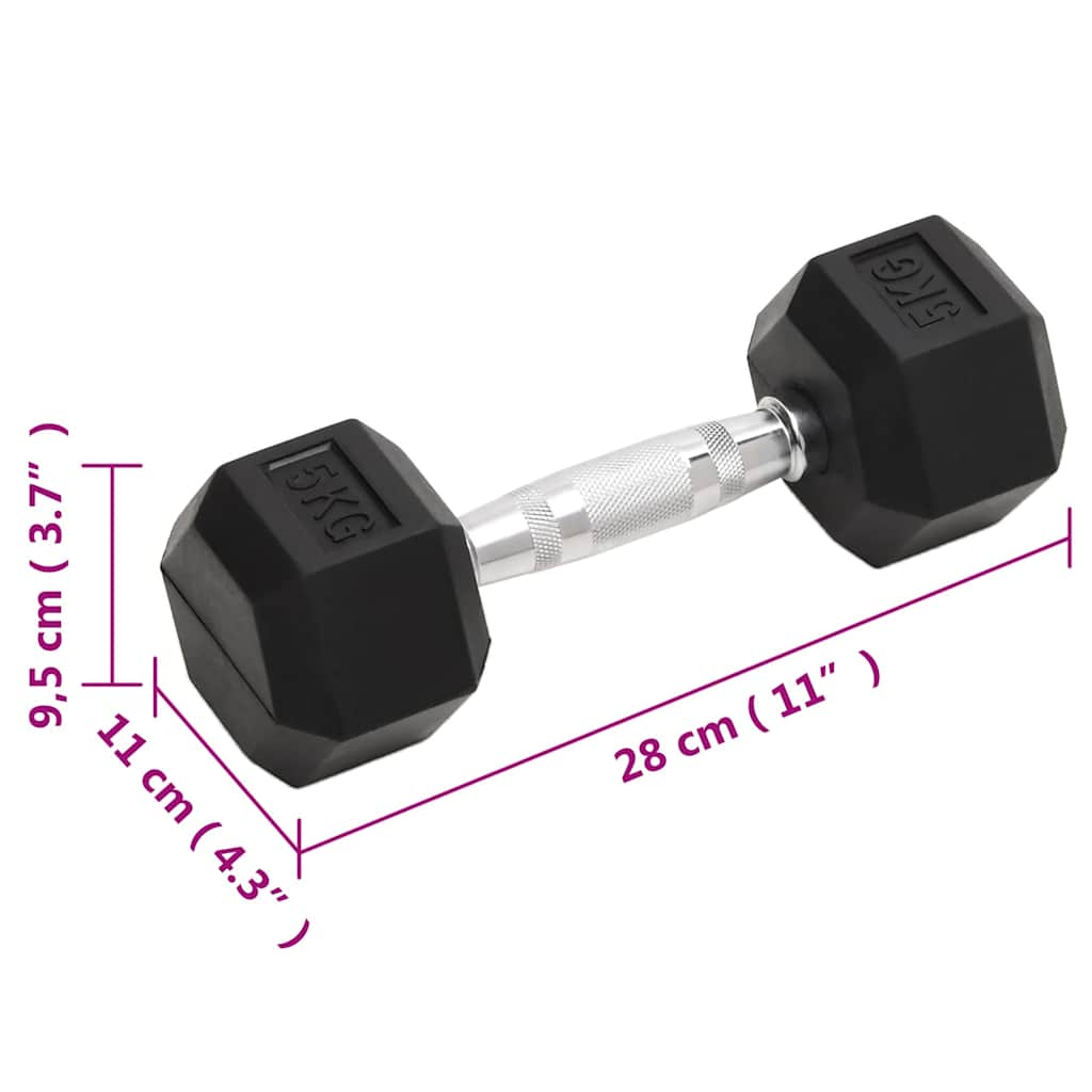Dumbbells 2 pcs 5 kg Total Cast Iron