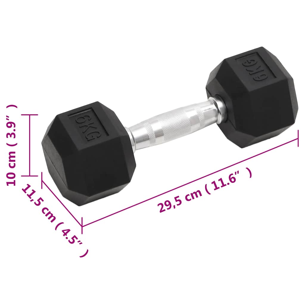 Dumbbells 2 pcs 6 kg Total Cast Iron