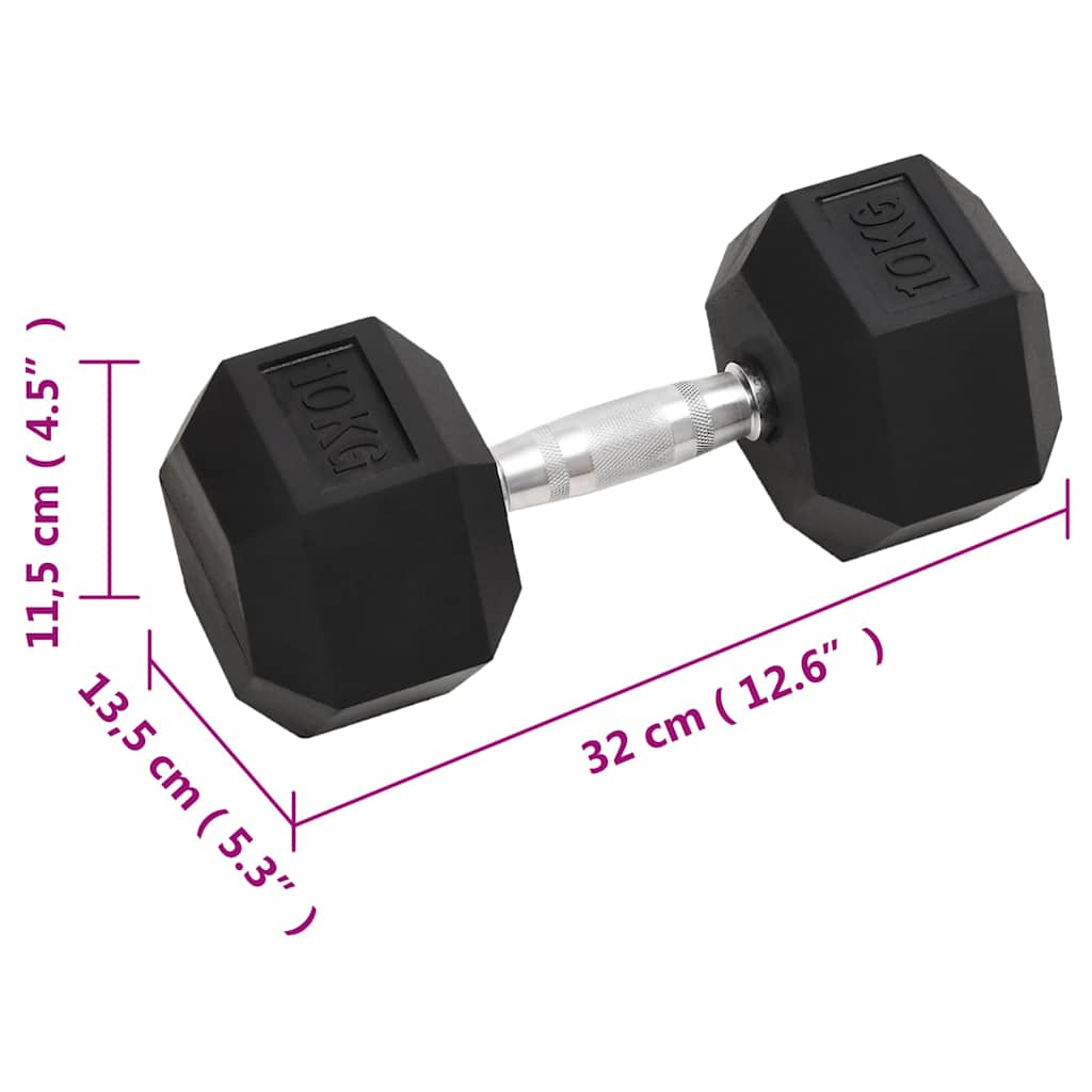 Dumbbells 2 pcs 10 kg Total Cast Iron