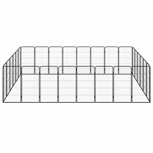 Dog Playpen | Black | Powder-coated Steel | Large