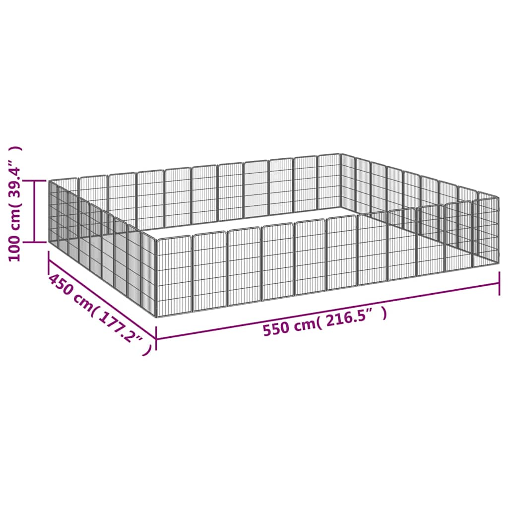 Dog Playpen | Black | Powder-coated steel | Large | Expandable