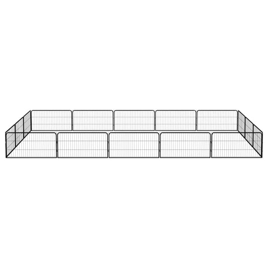 Dog Playpen | Black | Powder-coated steel | Large | Expandable