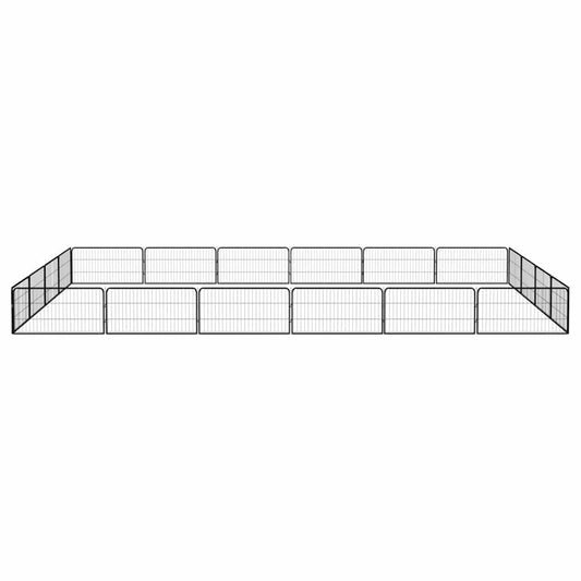 Dog Playpen | Black | Powder-coated steel | 20-Panel