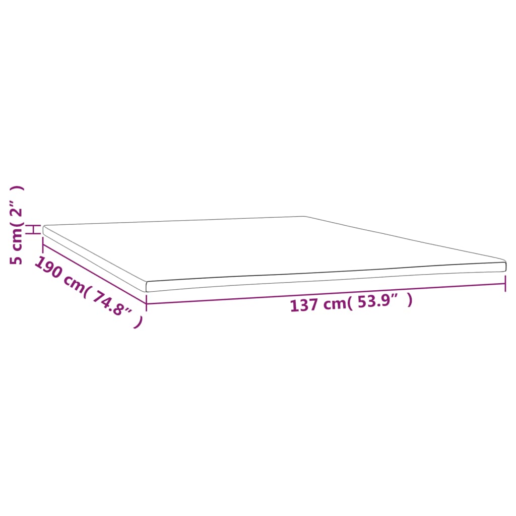 Mattress Topper 137x190x5 cm Full (US only)
