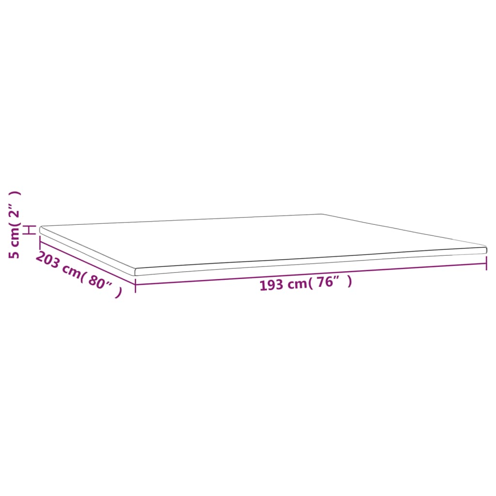 Mattress Topper 193x203x5 cm King (US only)
