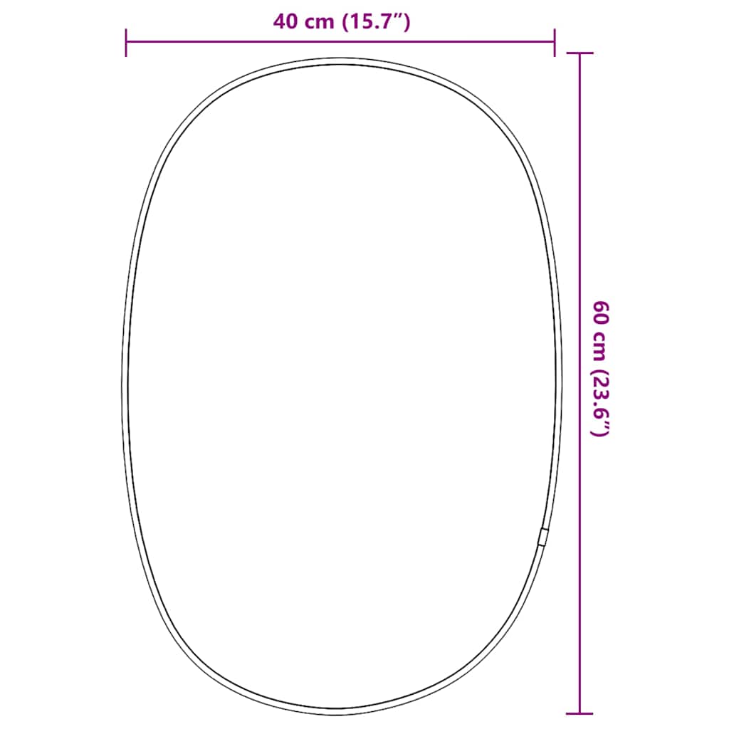 Wall Mirror Silver 60x40 cm