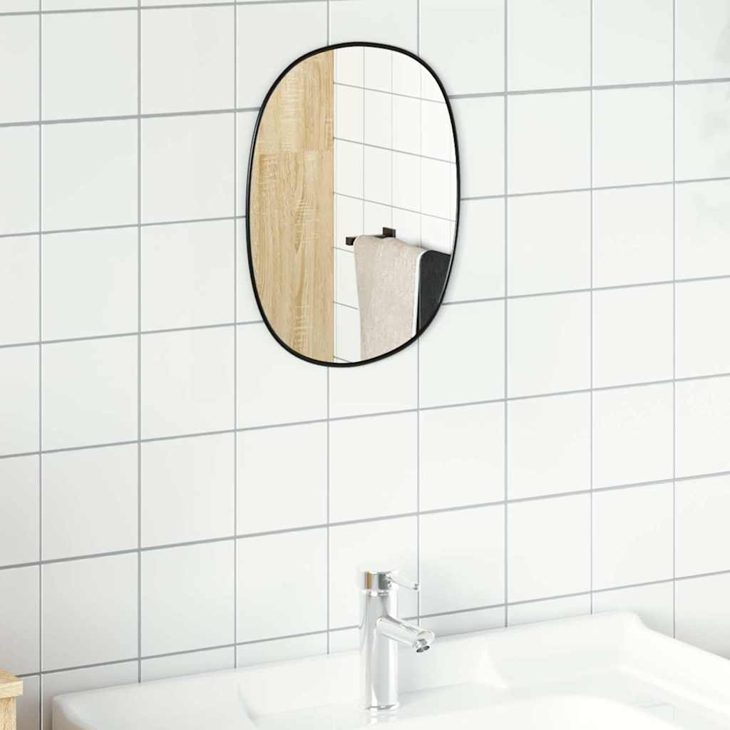 Wall Mirror Black 30x25 cm
