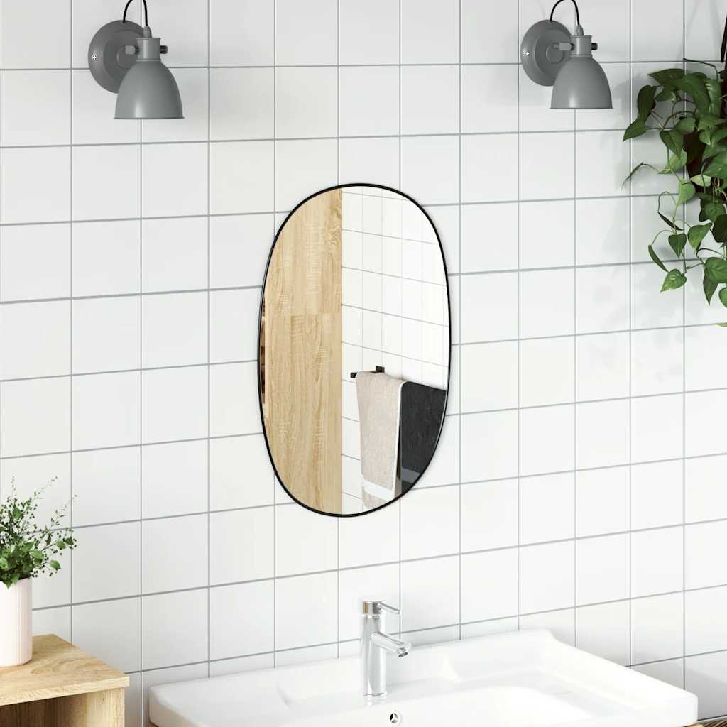 Wall Mirror Black 60x40 cm