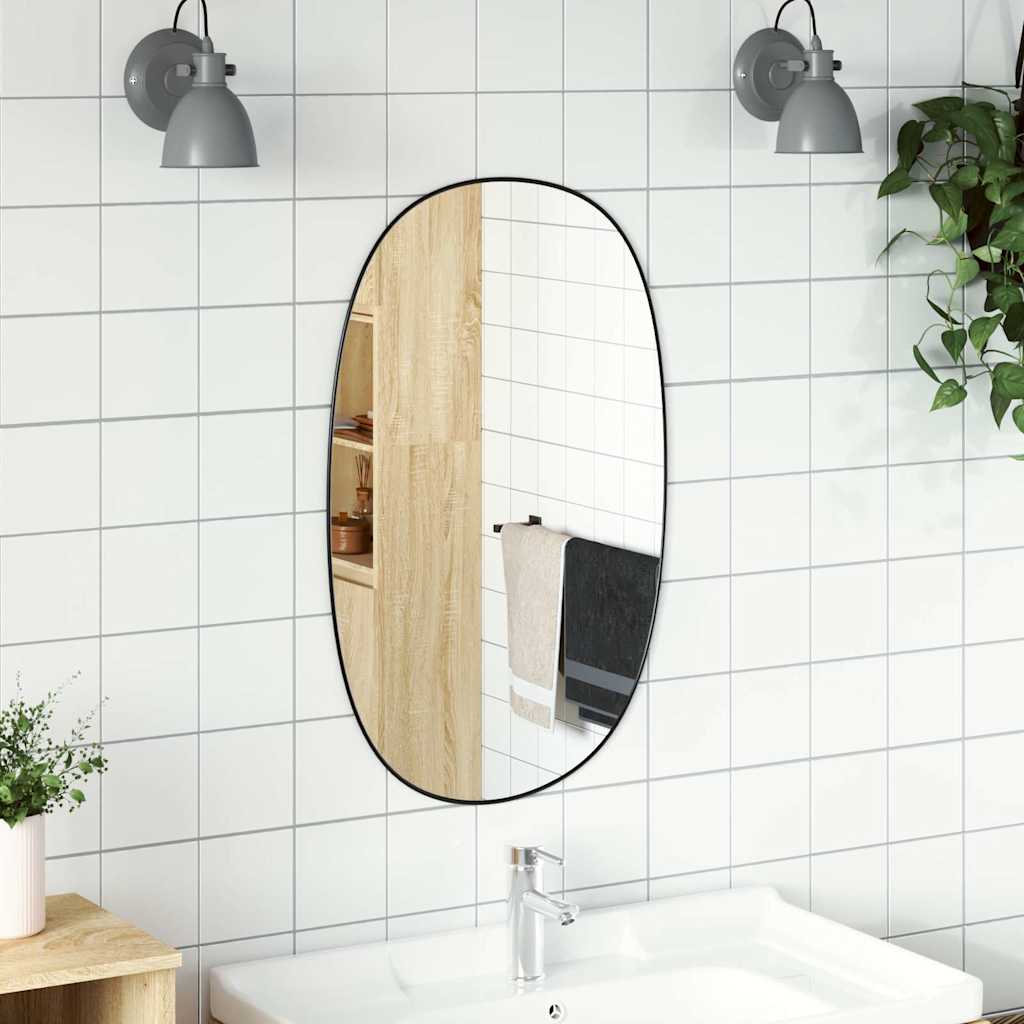 Wall Mirror Black 70x45 cm