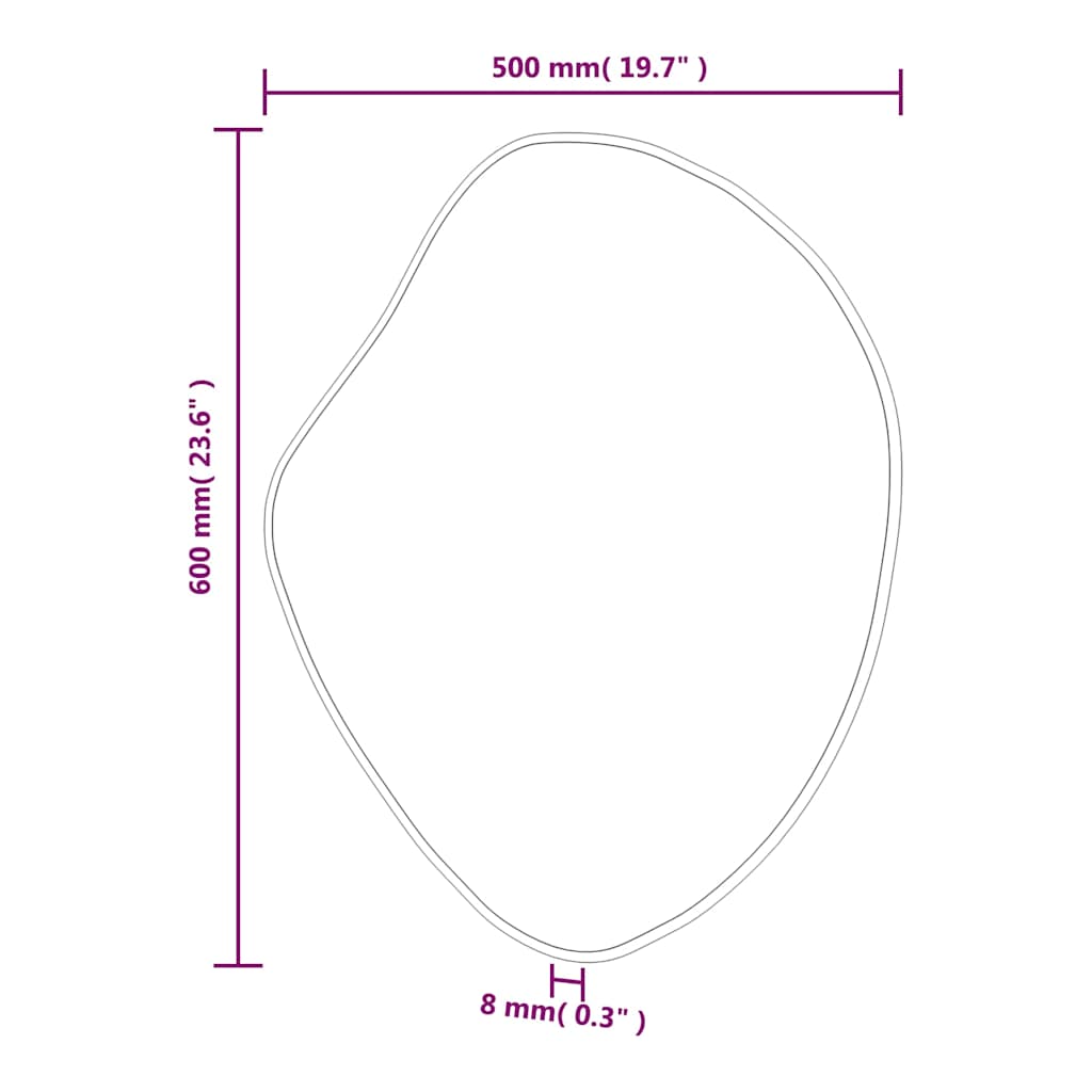 Wall Mirror Gold Glass, PVC Medium Wall mounting Wall Mirror