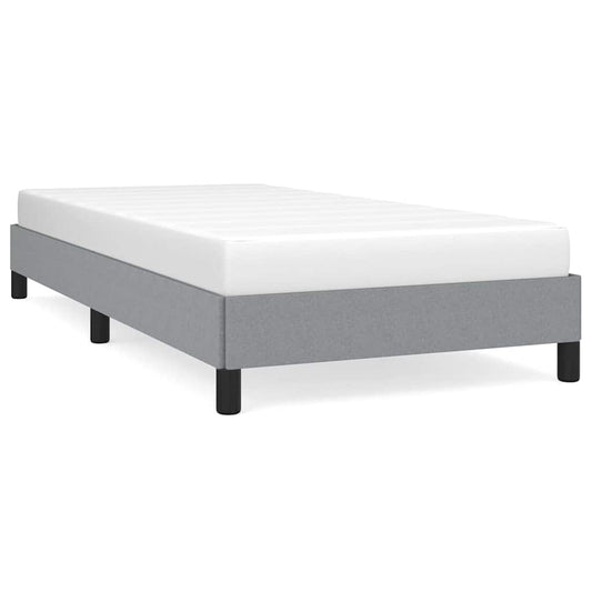 Bed Frame without Mattress Light Grey 100x203 cm Twin XL Fabric