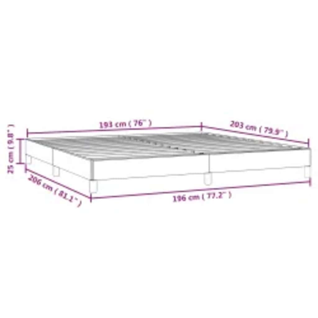 Bed Frame without Mattress Light Gray 76"x79.9" King Fabric
