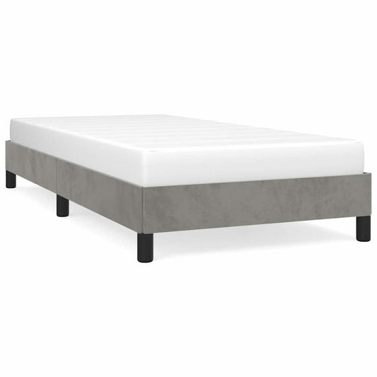 Bed Frame without Mattress Light Grey 90x190 cm Single Single Velvet
