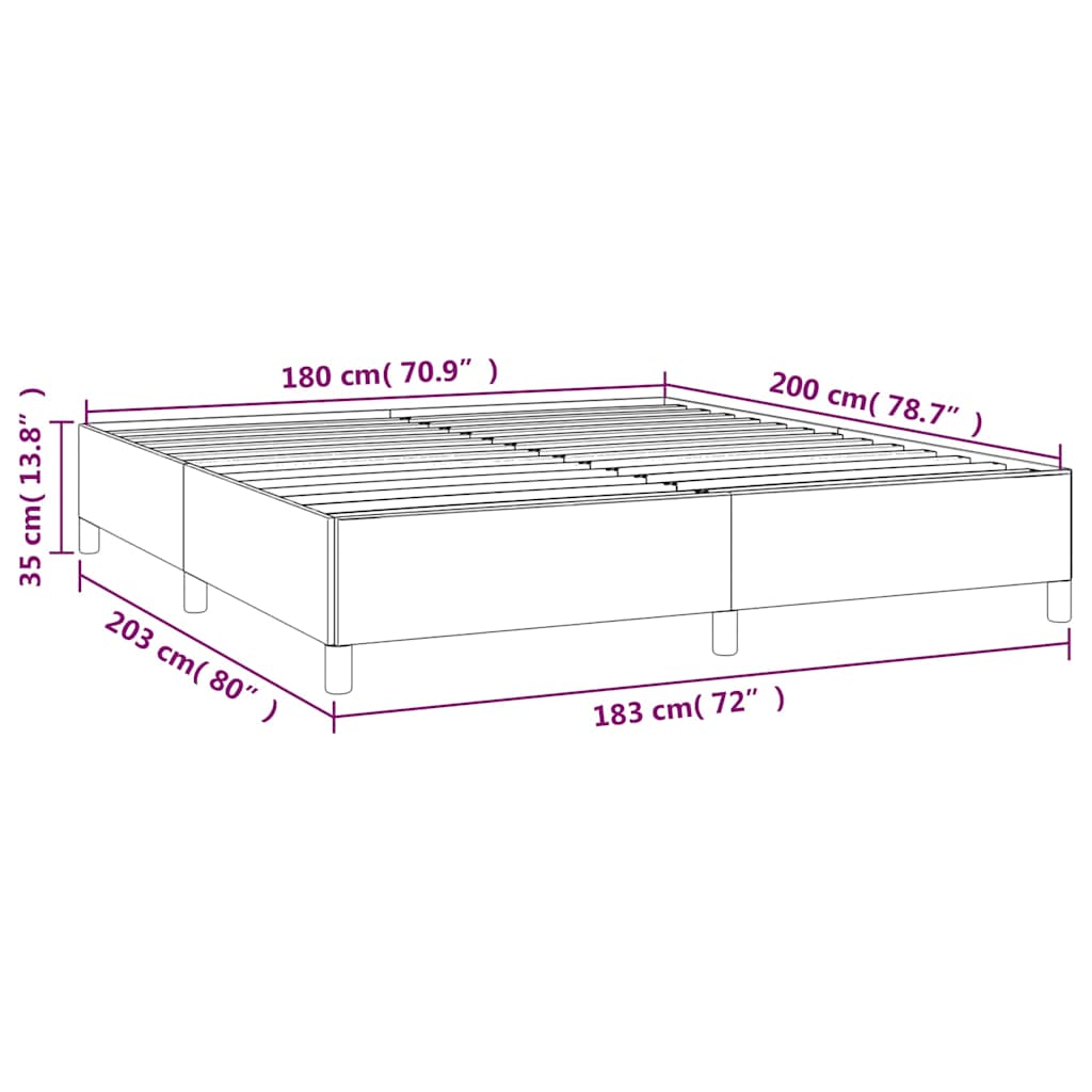 Bed Frame without Mattress White Super King Faux Leather