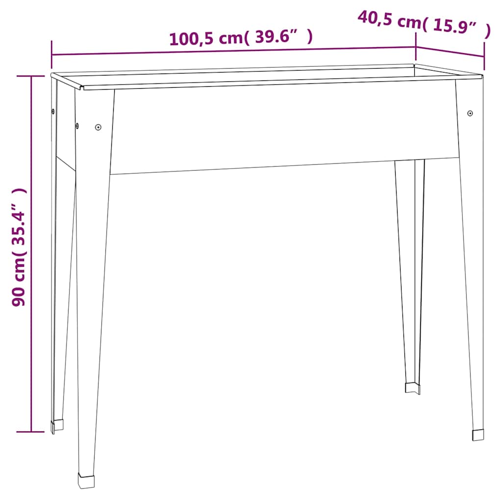 Garden Planter 100.5x40.5x90 cm Galvanised Steel