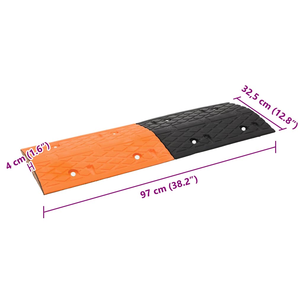 Speed Hump Yellow&Black 97x32.5x4 cm Rubber