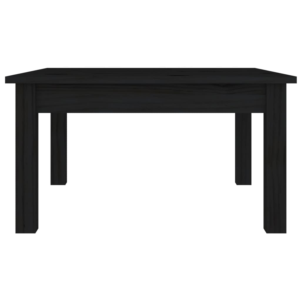Coffee Table Black 55x55x30 cm Solid Wood Pine