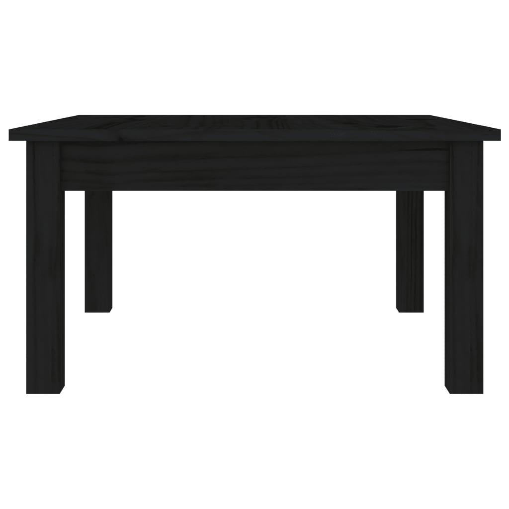 Coffee Table Black 55x55x30 cm Solid Wood Pine