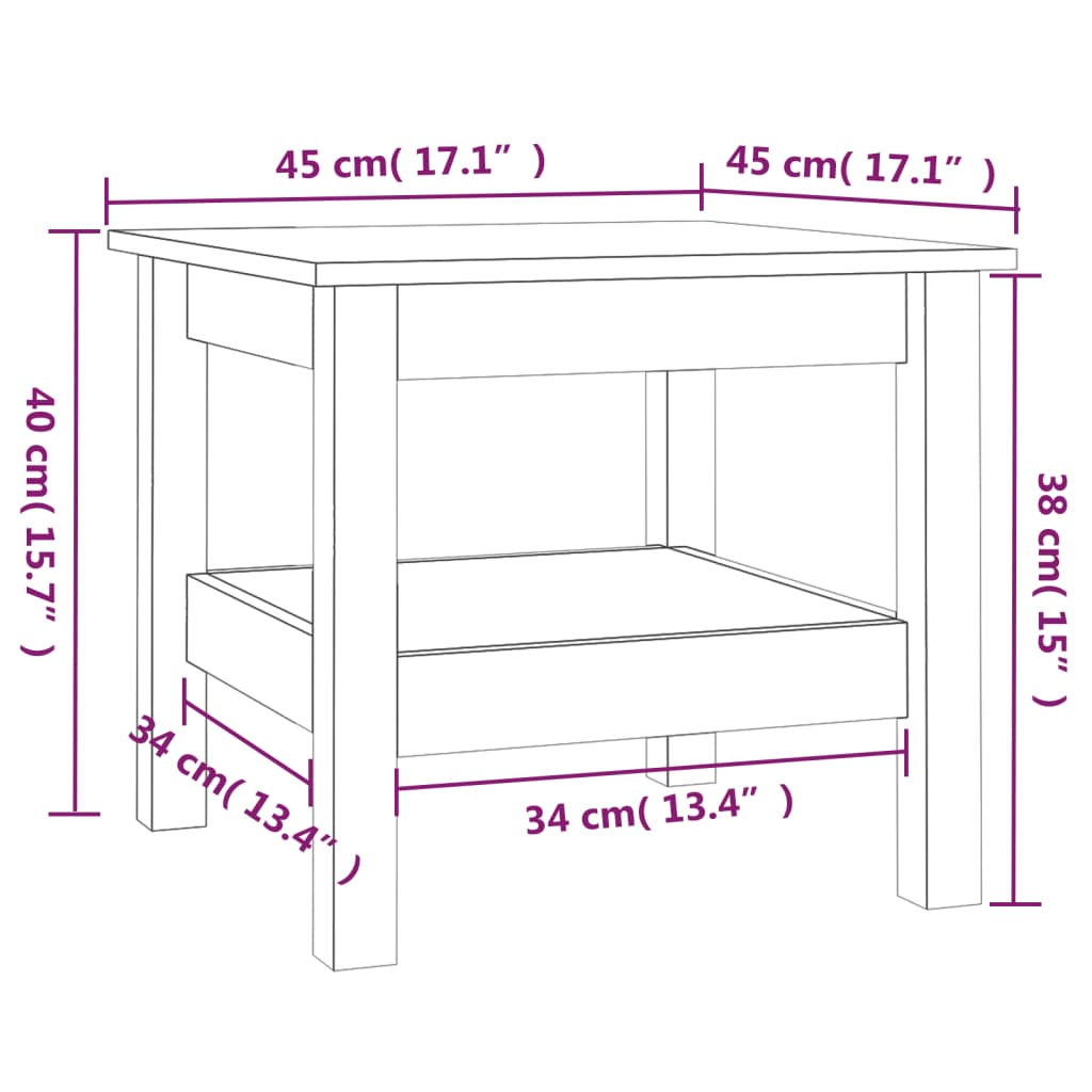 Coffee Table | Natural Wood | Solid Pine Wood | Medium | Coffee Table