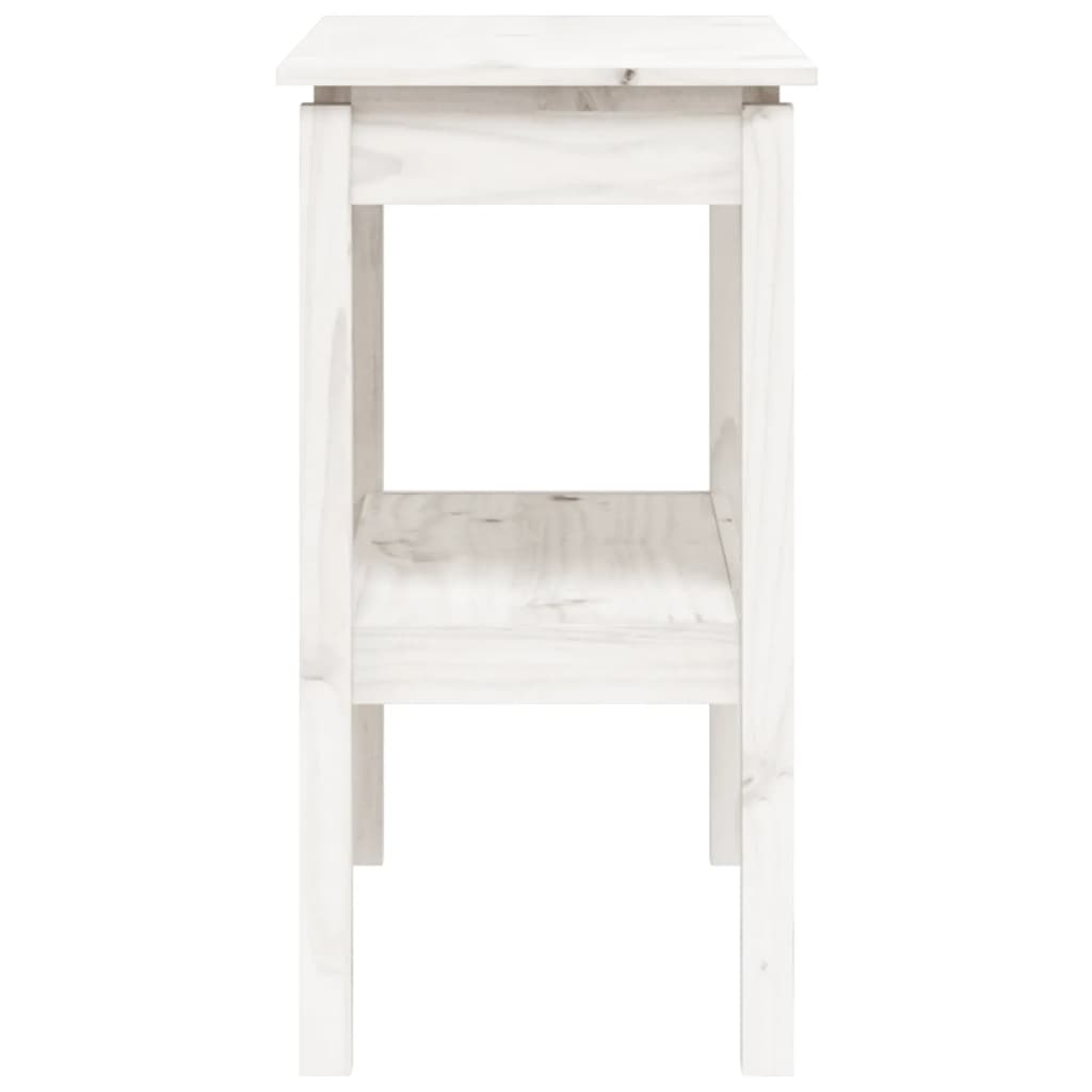 Console Table White 80x40x75 cm Solid Wood Pine