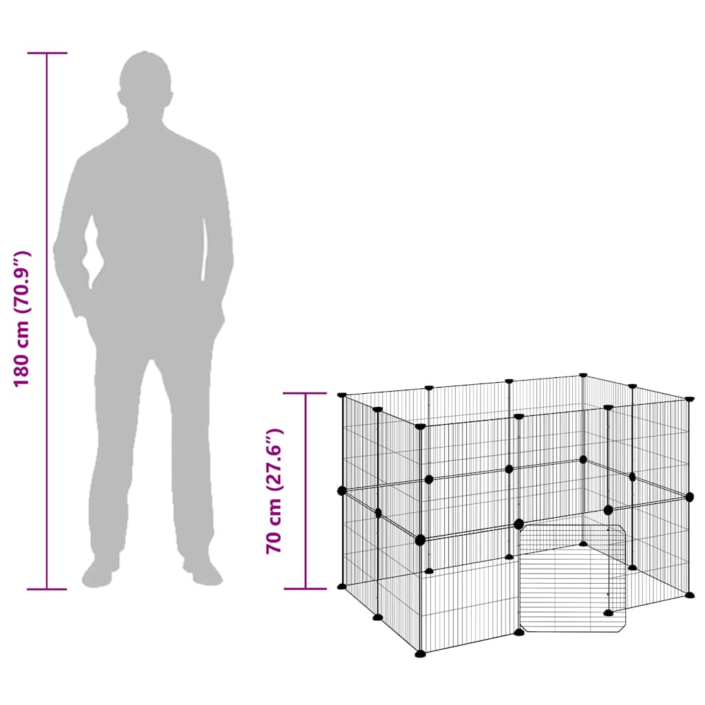 Pet Cage | Black | Powder-coated steel