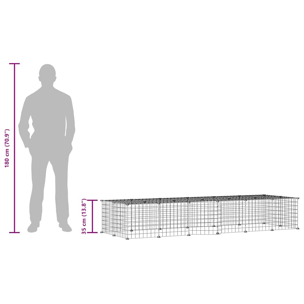 Pet Cage | Black | Powder-coated steel | Large | Collapsible | Pet Cage