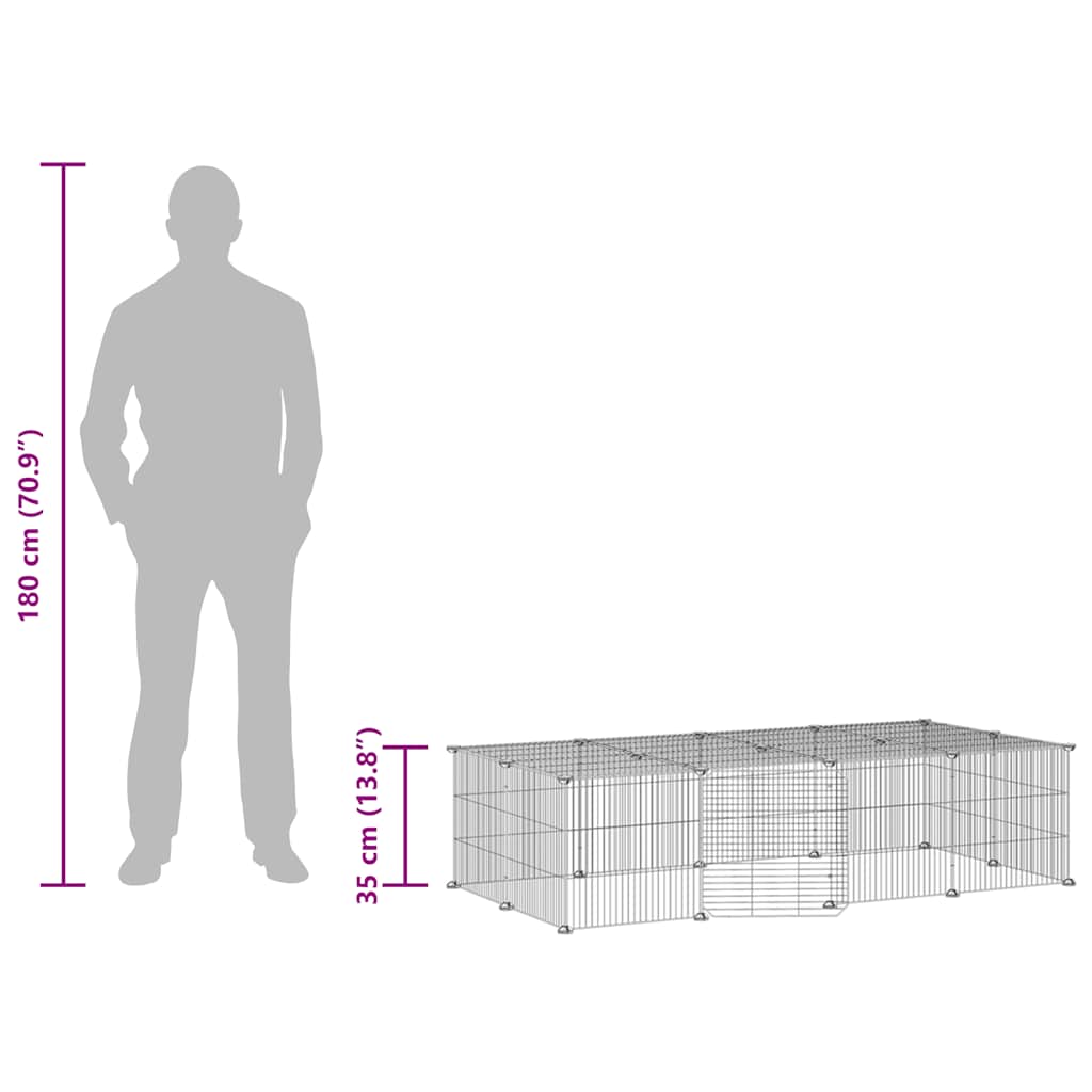 Pet Cage | Black | Powder-coated steel | Good for Small to Medium Pets