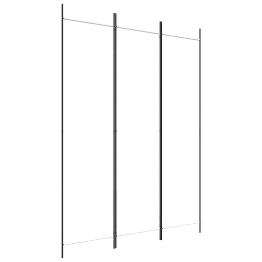 3-Panel Room Divider White 150x200 cm Fabric
