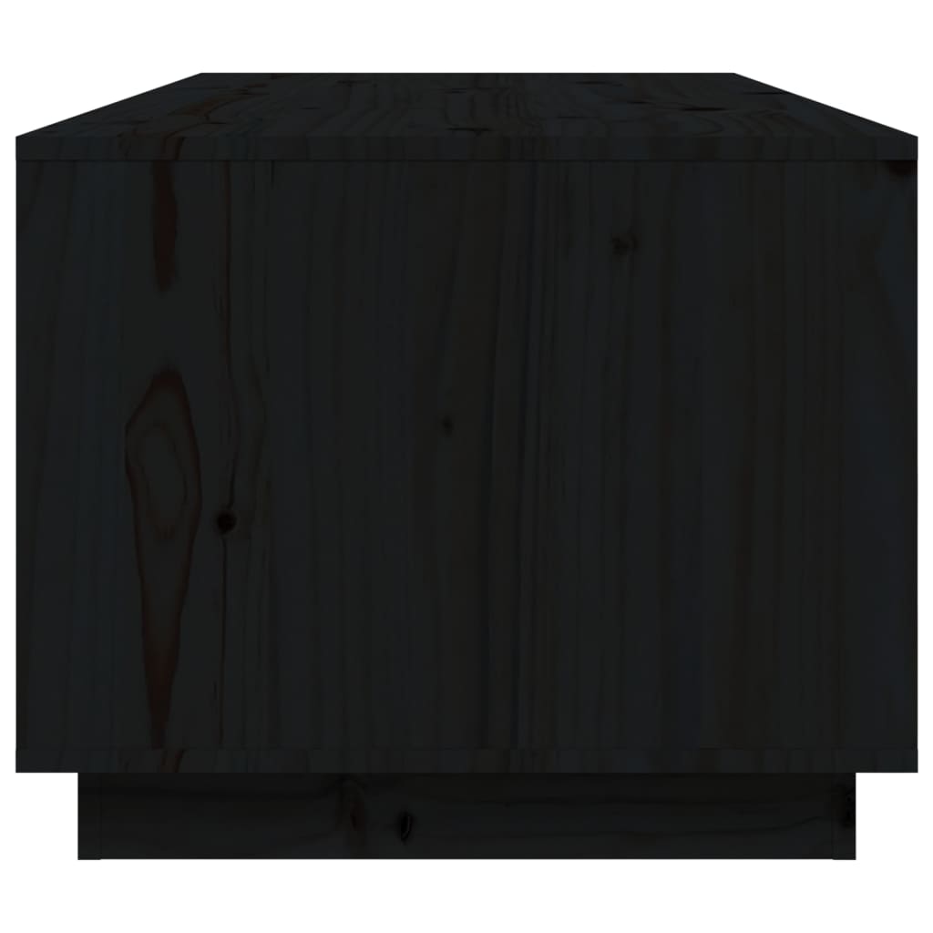 Coffee Table Black 100x50x41 cm Solid Wood Pine