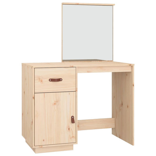 Cosmetic Desk 95x50x134 cm Solid Wood Pine